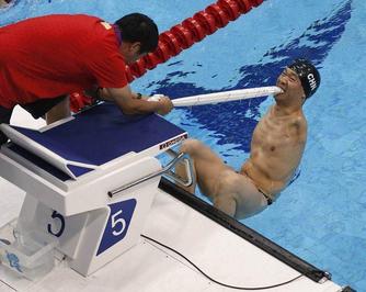 عکسی فوق العاده از لحظه‌ی استارت شناگر چینی در شنای کرال پشت پارالمپیک 2016
