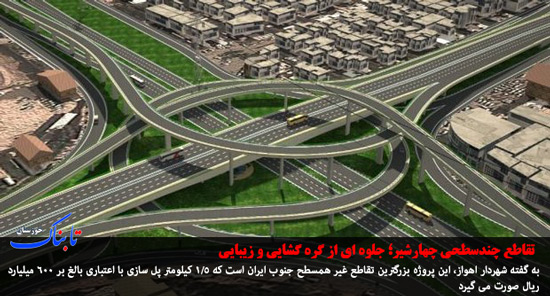 مسافران حاضر به ترک هواپیما نشدند/ حال و هوای ظهر عاشورا در اهواز/ تقاطع چندسطحی چهارشیر؛ جلوه ای از گره گشایی و زیبایی