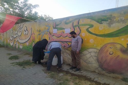 بسیج مثل همیشه پای کار انقلاب + گزارش تصویری