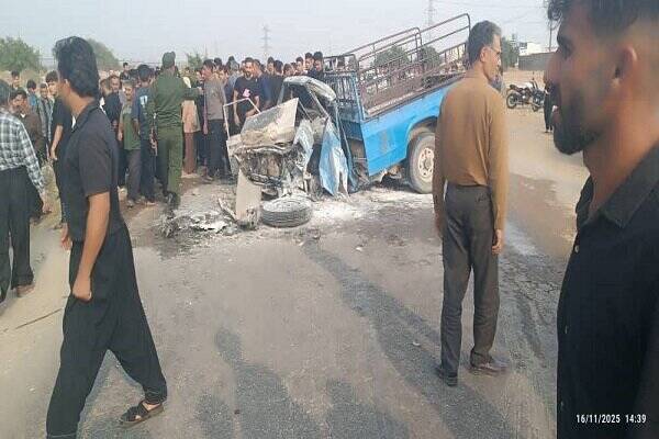 جاده شهرک حمزه دزفول دوباره حادثه آفرید/ جان باختن ۶ نفر در تصادف روز گذشته