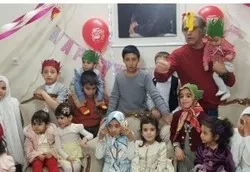مراسم جشن تولد فرزندان شهدای مدافع حرم با حضور عمو فیتیله در قرچک برگزار شد