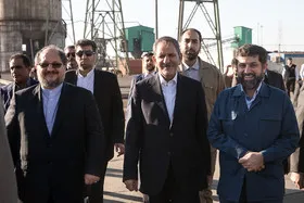کارخانه فولاد کاوه خرمشهر با حضور جهانگیری افتتاح شد