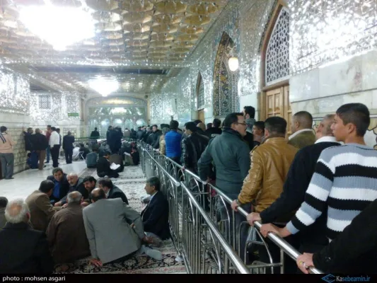 عکسهای نرده گذارای جدید در حرم امام رضا(ع)